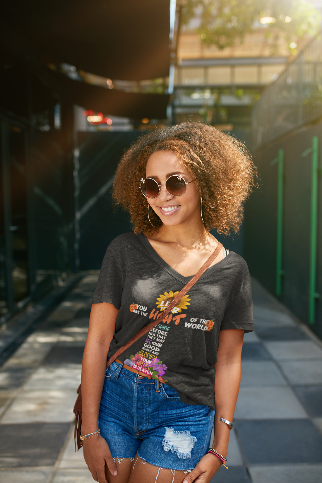 V-neck Light Cross